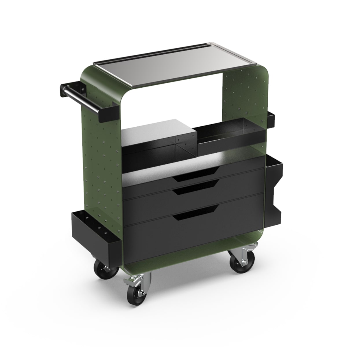 Impala Work Terminal - Work trolley from Kwadron Colour: Army green