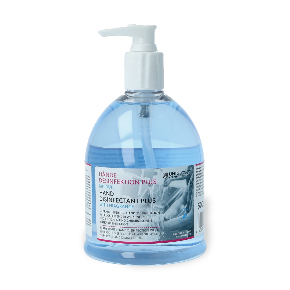 Unigloves - Händedesinfektion Plus mit Ocean Duft - 500 ml
